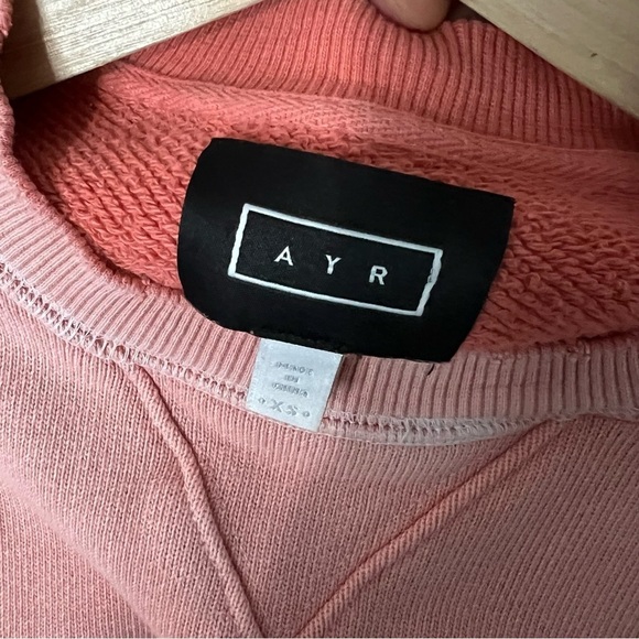 AYR Women's Sweatshirt Pink XS Cropped Crew Neck Knit Long Sleeve Relaxed Fit - Picture 6 of 9